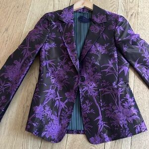 Etro silk embroidered blazer size 42